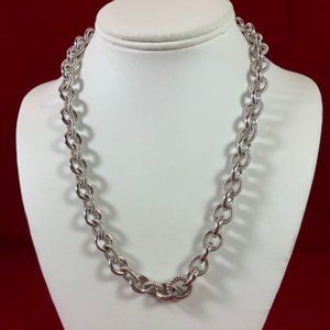 Judith Ripka 925 Solid 10mm Heavy Cable Chain 20"